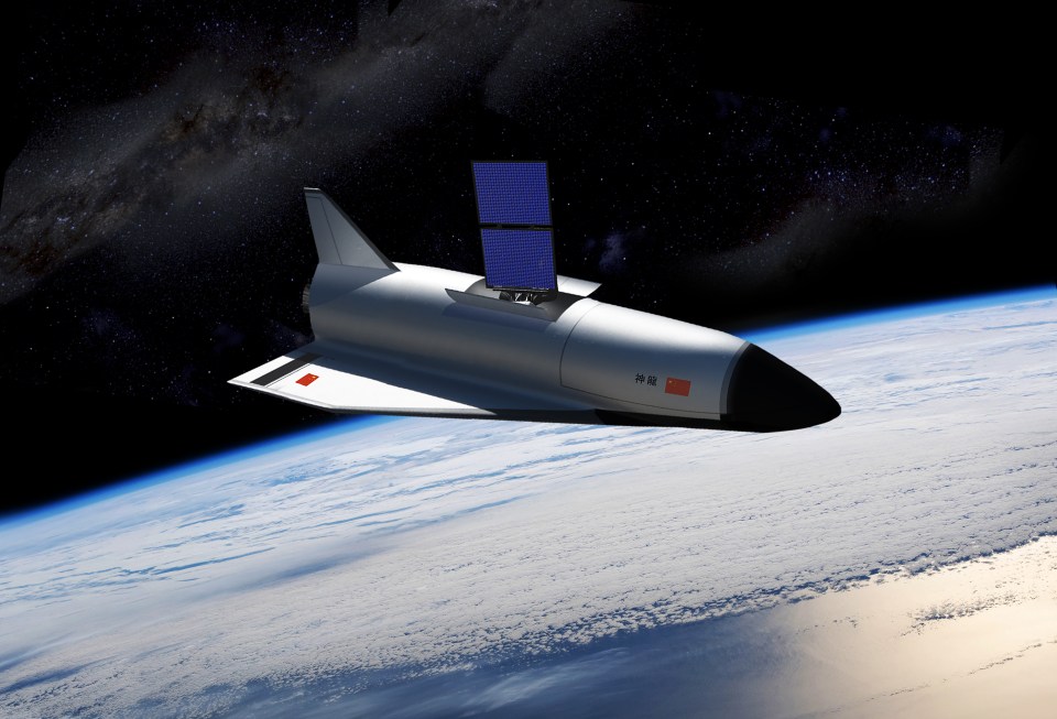 Artist impression of China's secret spaceplane CSSHQ