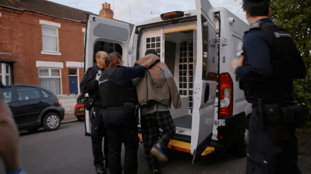 Dramatic footage of the dawn raids was released by the government