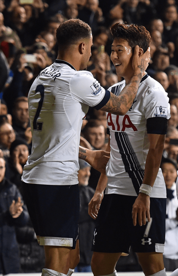 Kyle Walker and Son Heung-min played together at Tottenham