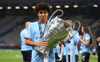 Manchester City's Rico Lewis won the Treble - Premier League, FA Cup and Champions League in one season - at just 18 years old