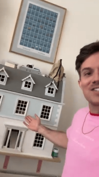 His girlfriend keeps a giant dollhouse in their shared home