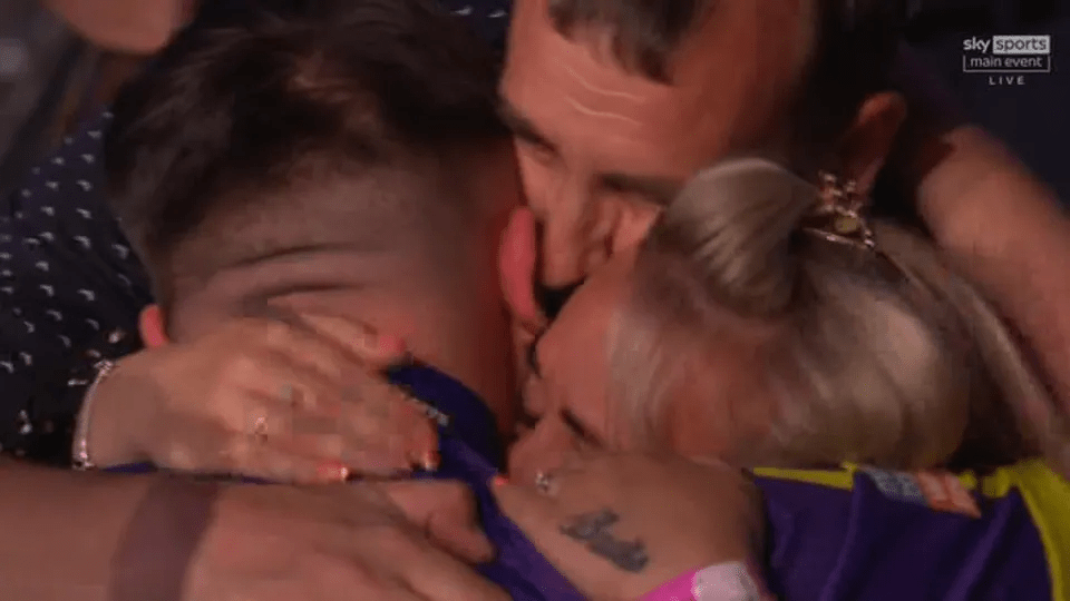 Littler was also embraced by proud parents Anthony and Lisa