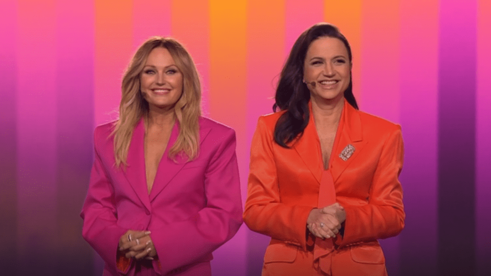 Hollywood star Malin Akerman (left) made her comeback hosting Eurovision