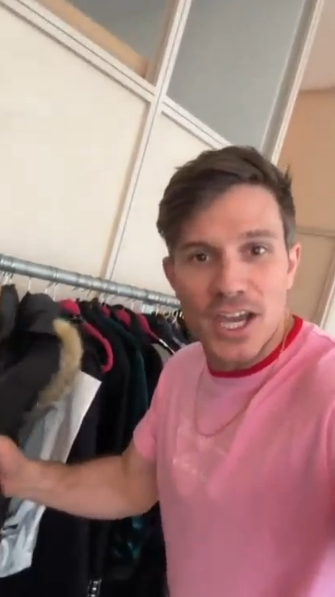 The Big Brother host joked about the clothes rail in his studio flat