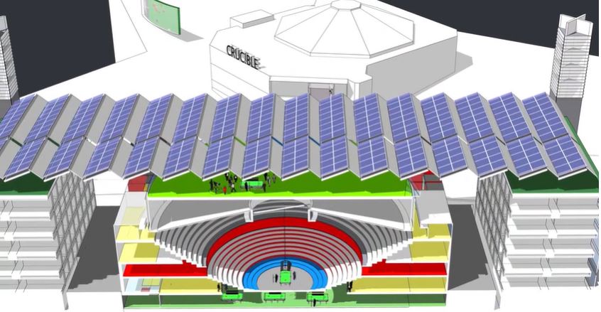 A new 'Billiardrome' would allow for a Wimbledon-style event across two buildings