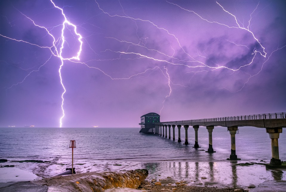 Dramatic weather last night on the Isle of Wight