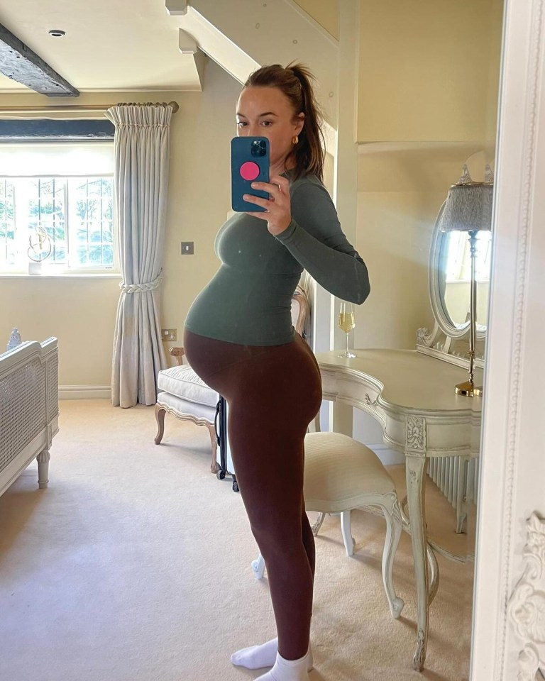 Joe Wicks' pregnant wife Rosie revealed her due date while flaunting her huge baby bump