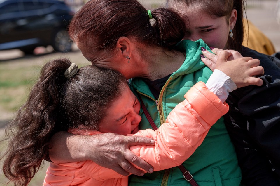 Families had to be evacuated from Vovchansk when Putin's troops closed in on the town