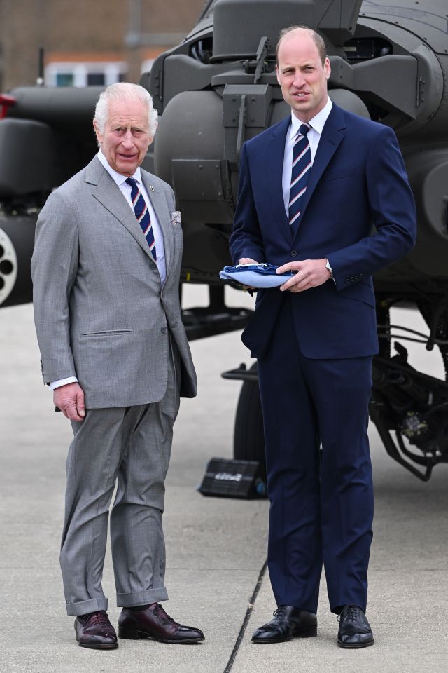 King Charles III hands over the role of Colonel-in-Chief of the Army Air Corps to Prince William 