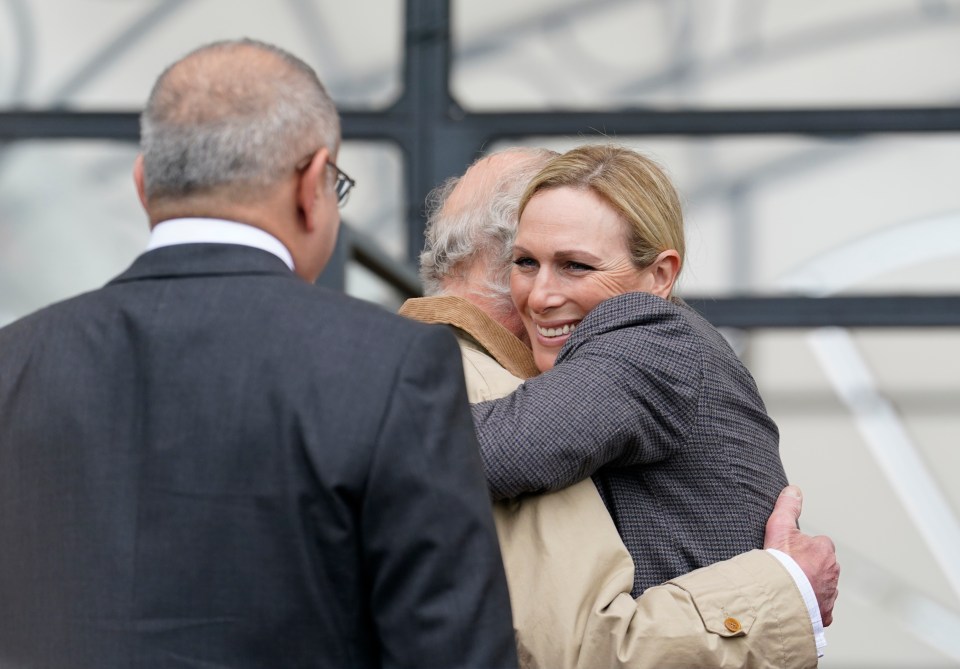 Charles hugged Zara in his third royal engagement this week