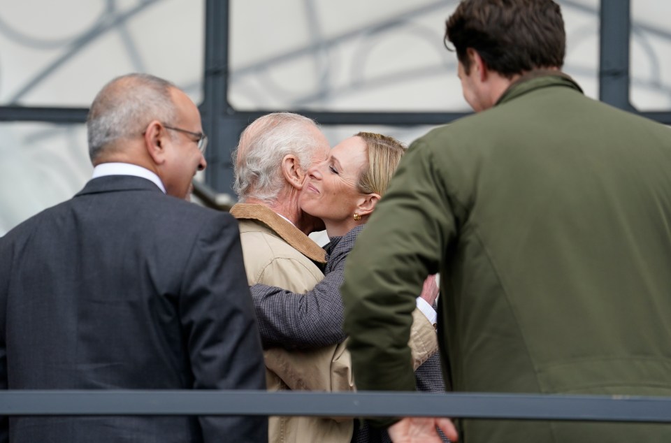 The pair shared a tender embrace at the horse show