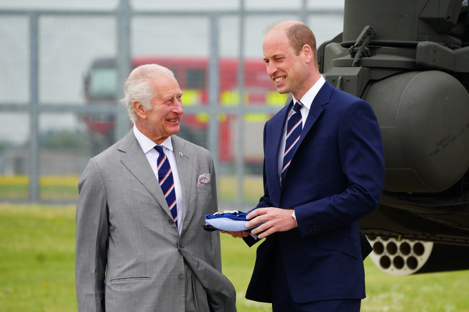 King Charles with his eldest son Prince William