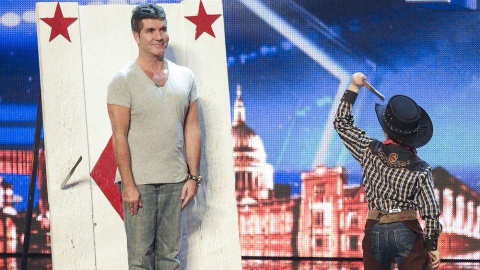 Simon Cowell is game when it comes to playing the assistant on BGT - but this time it went wrong