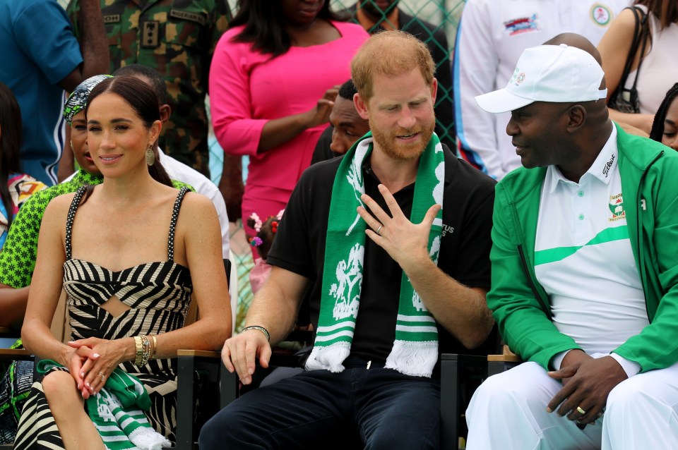 Harry and Meghan attend a sitting volleyball match at Nigeria Unconquered