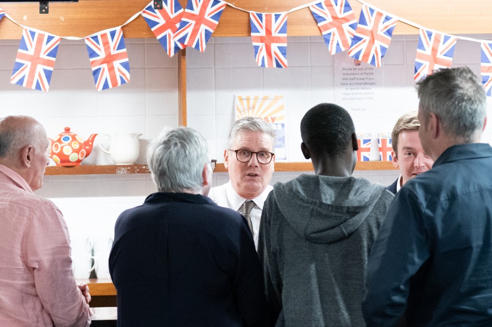 Labour leader Sir Keir Starmer meets locals in Lancing, West Sussex