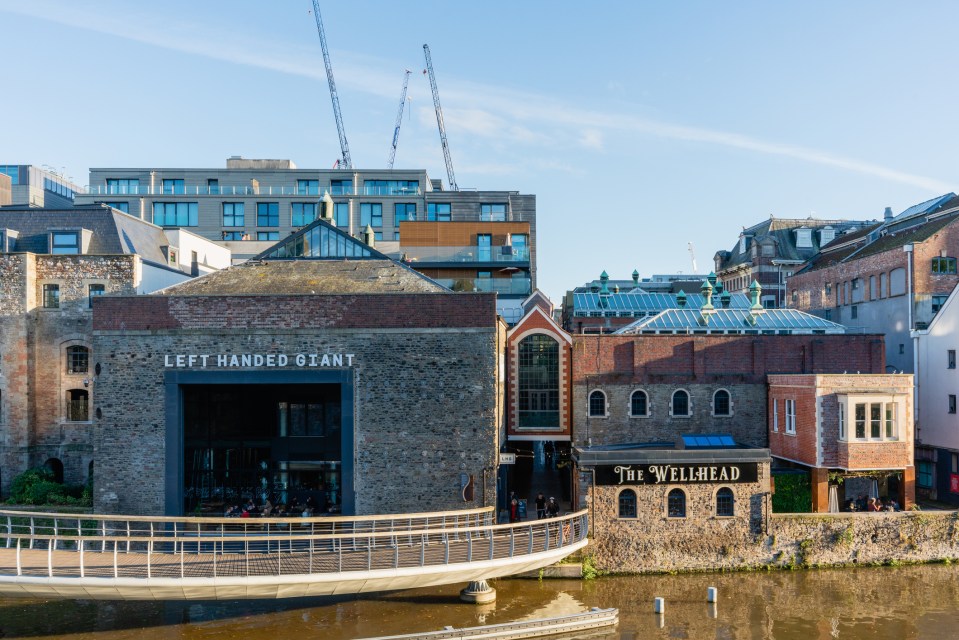 Left Handed Giant is located in Finzels Reach, Bristol, right next to the river, and is just a 10 minute walk from Temple Meads Station