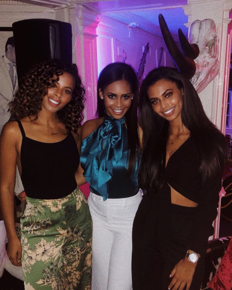 Lookalike sister Lili and Soph with their elder sister Rochelle Humes