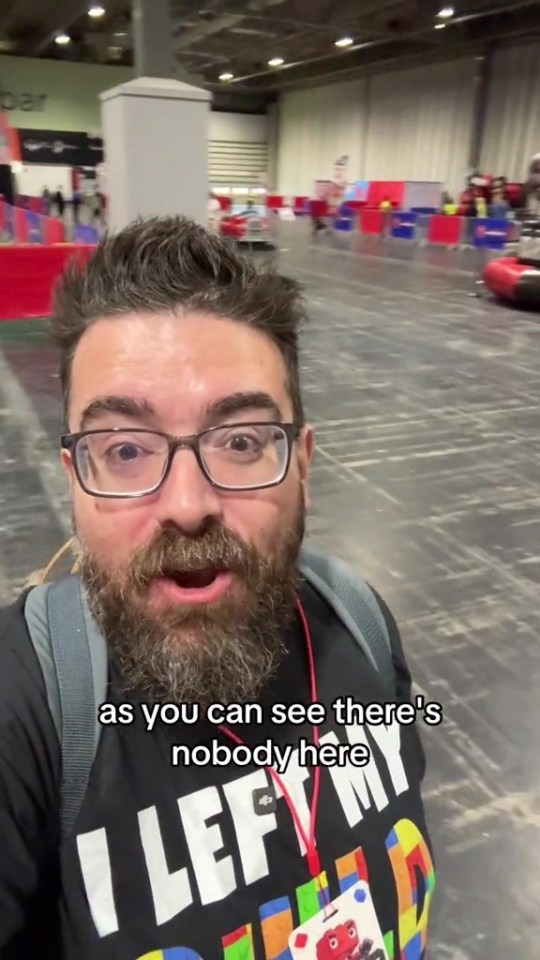 Lego creator Kevin shared a video on TikTok of his experience at the Brick Fest Live event in Birmingham