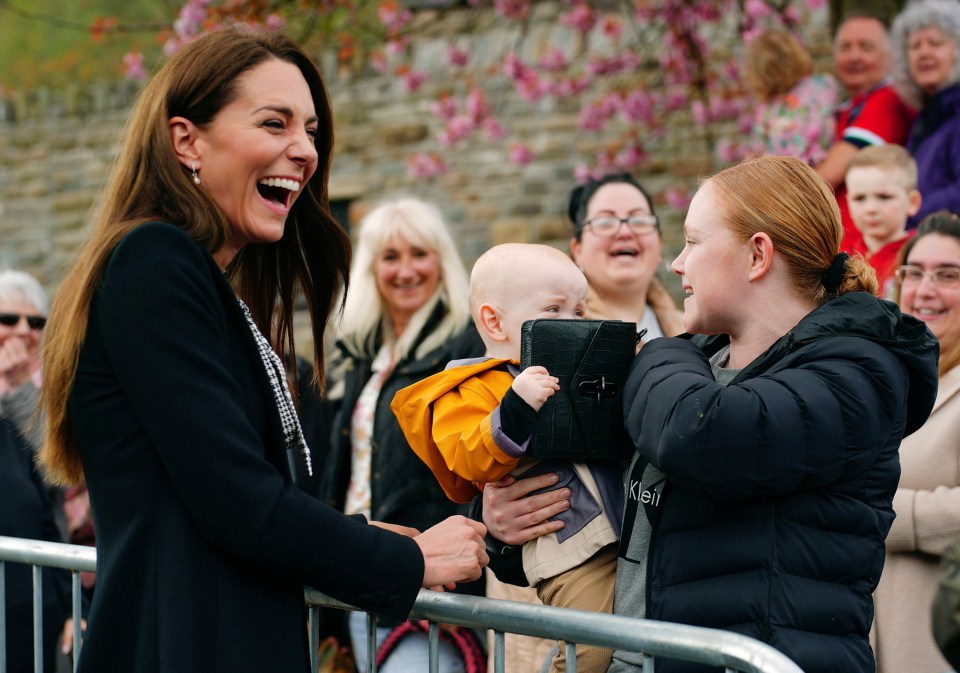 During their two-day Wales visit in April 2023, Kate met well-wisher Daniel, who took a fancy to her handbag