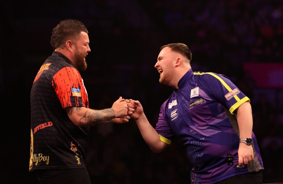 Luke Littler faces Michael Smith in the first semi-final of the Premier League Darts play-offs