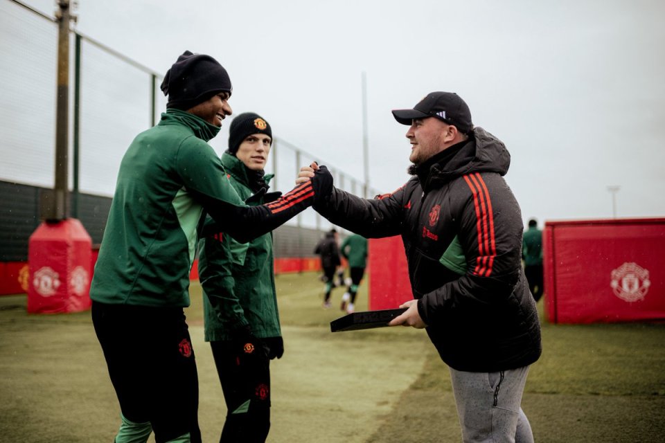 Luke Littler went to Man Utd's training ground earlier this year