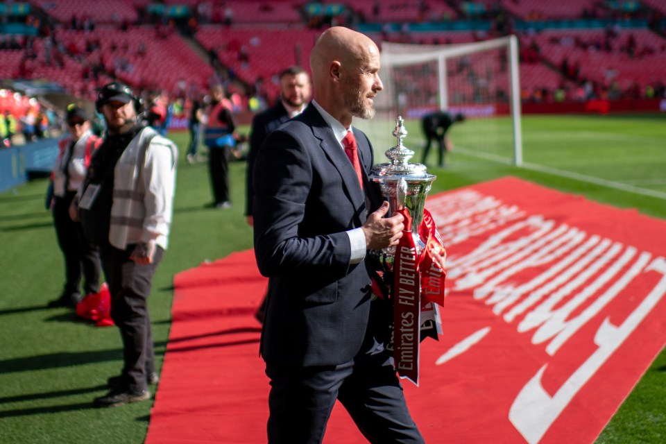 Ten Hag has now won two trophies in two seasons as United boss