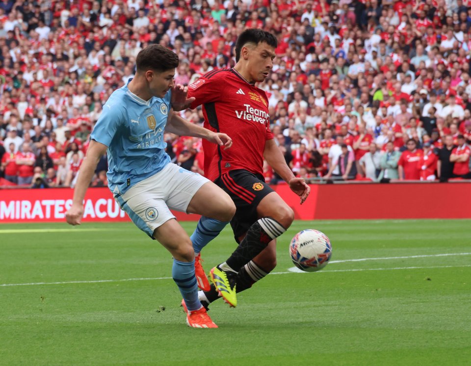 Lisandro Martinez was in imperious form in the FA Cup final