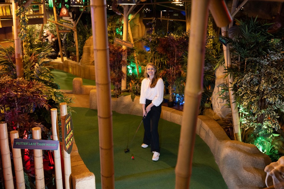 Lost Island Adventure Golf in Flamingo Arcade is great for a rainy day