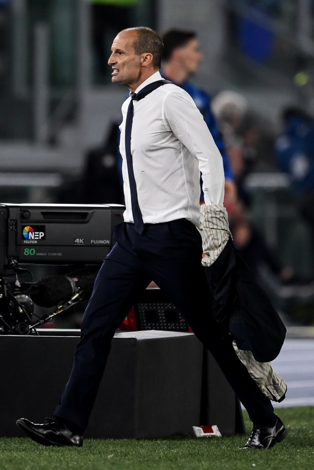 Massimiliano Allegri was left furious after a decision went against Juventus