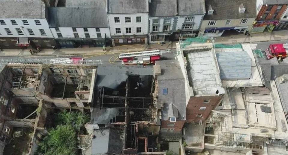 The blaze comes just months after another building on Bridge Street was destroyed by fire