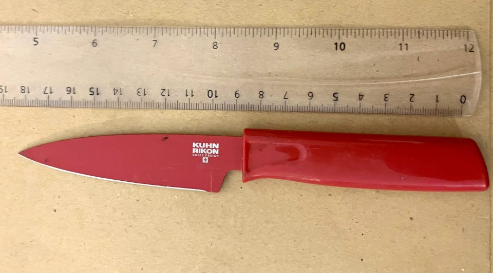 The knife he used to remove his own penis