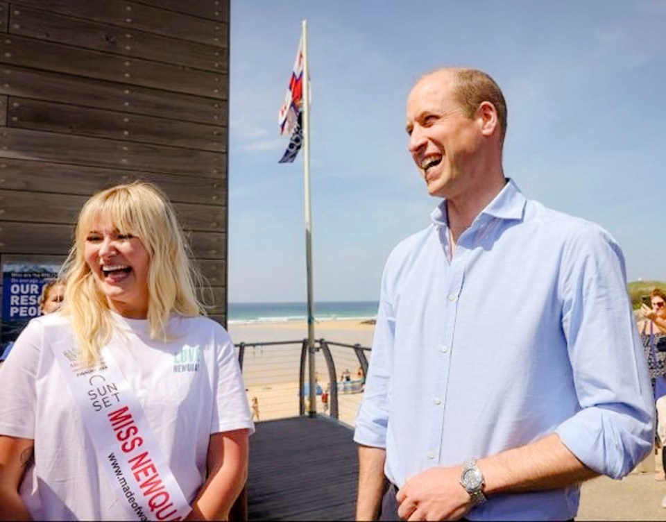 Prince William wished Milla luck at a Newquay meeting this month