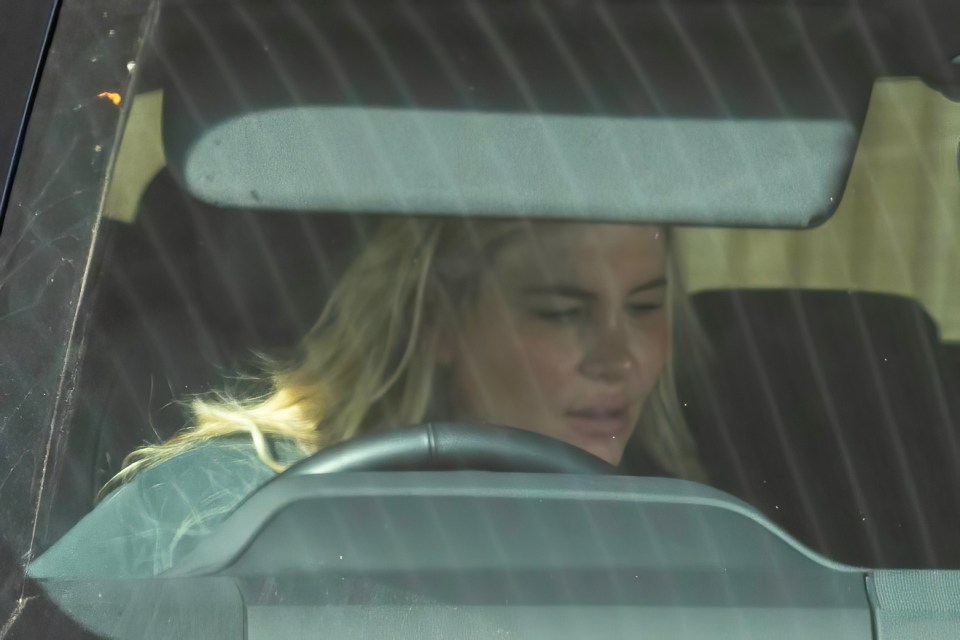 The reality star looked downcast as she drove her £150k Range Rover