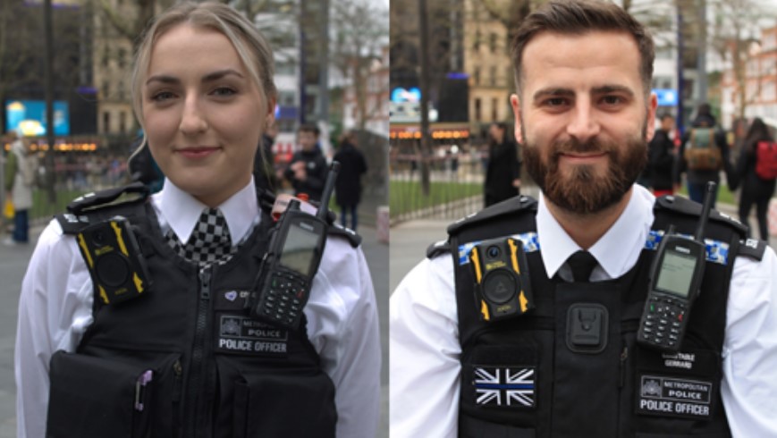 Officers Alannah Mulhall and Joe Gerrard survived stab wounds from the attack and have now been nominated for a bravery award