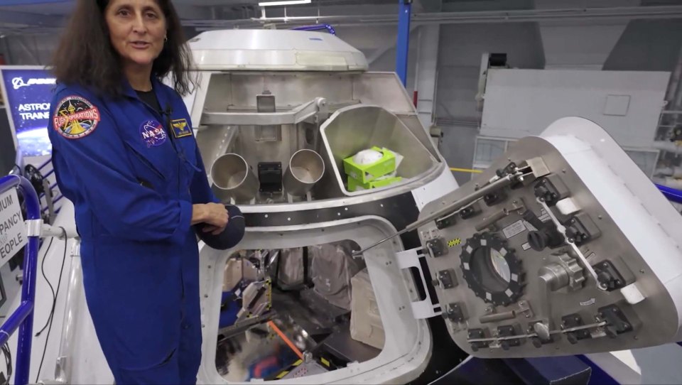 Suni Williams, 58, who is one of two astronauts part of the mission, offers an inside glimpse into the Boeing Mission Trainer at NASA