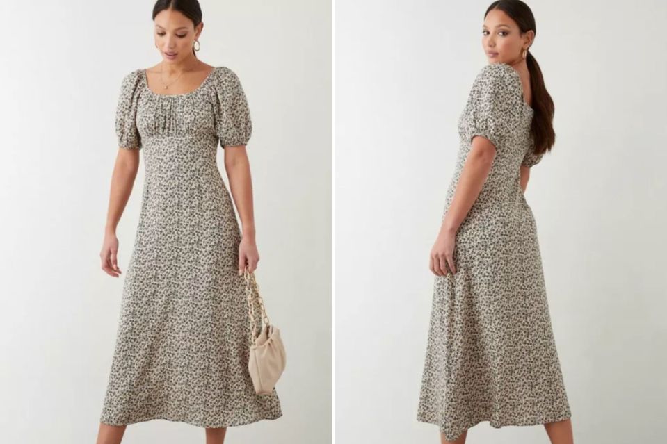 From ruched bust detail, puff sleeve, to A-line design, this summer dress has our seal of approval