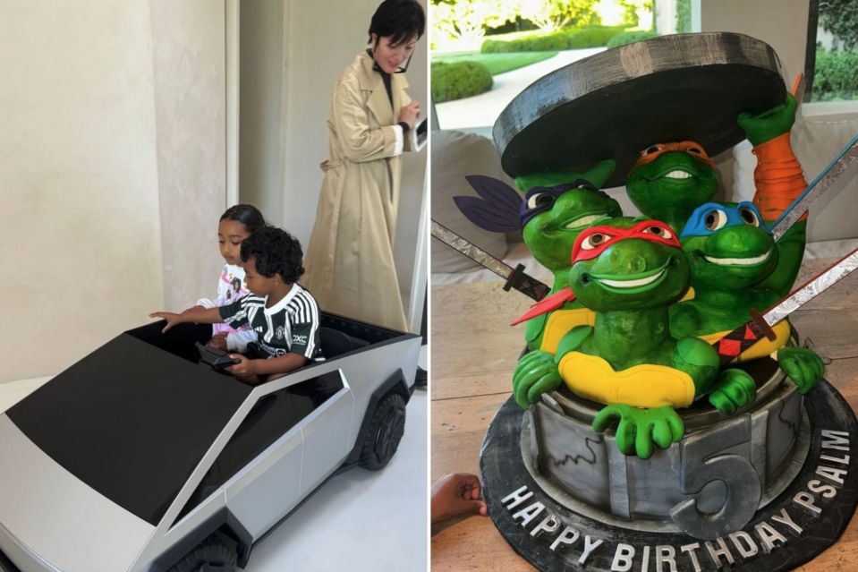 Youngest child Psalm was bought a $1.5k Tesla car for his birthday