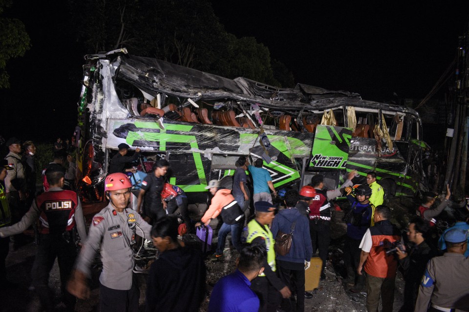 Nine kids have been killed in a horrific bus crash