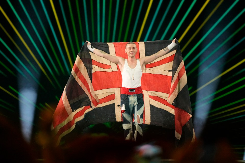 Olly appeared on stage representing the UK tonight