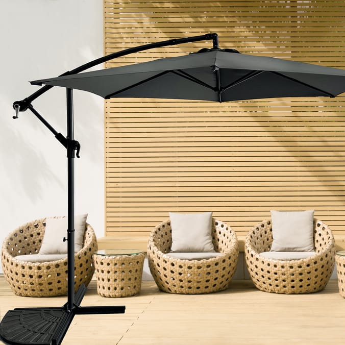 The Outdoor Living Collection Cantilever Banana Parasol  is currently £49.99