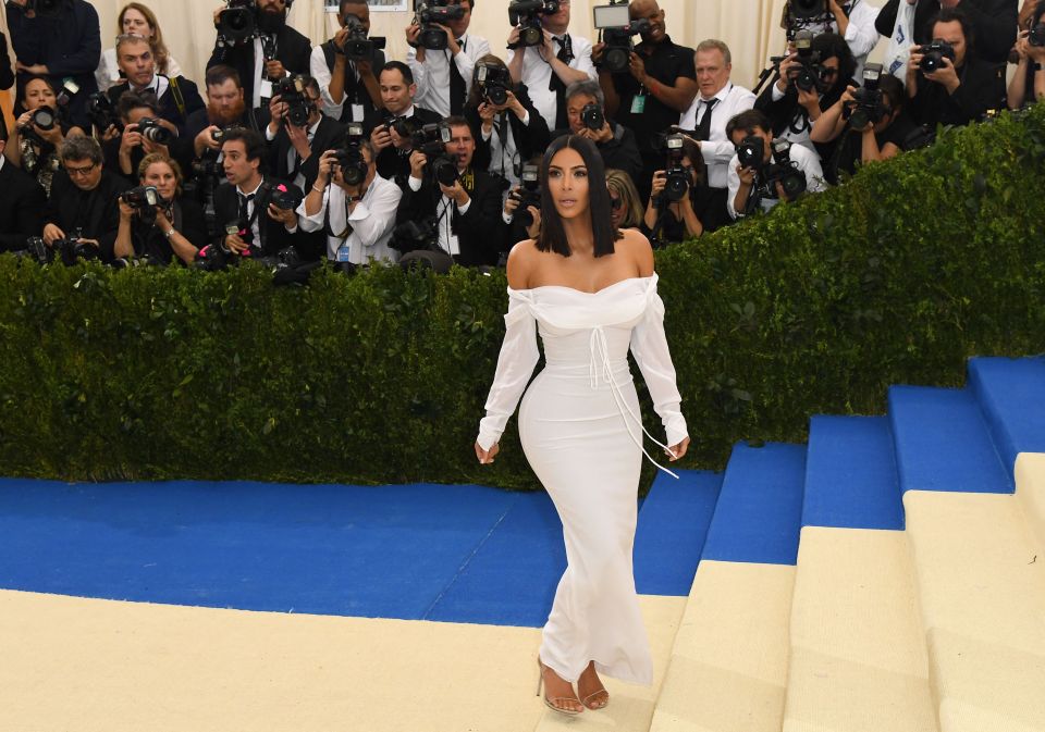 Kim wore all white at the 2017 Metropolitan Museum of Art in New York