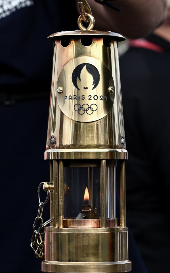 The sparkling Olympic torch