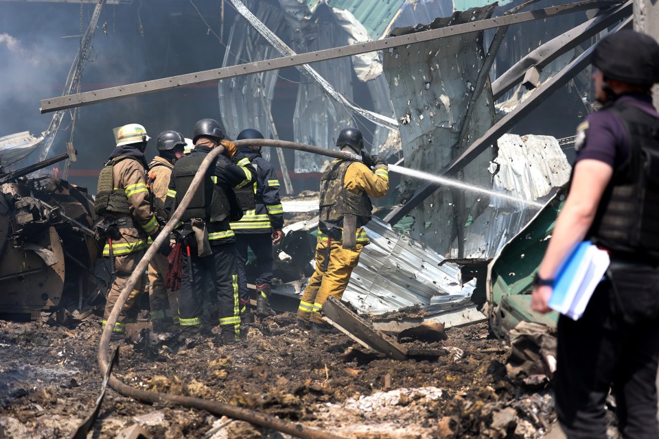 Flames at the publishing house are doused in water