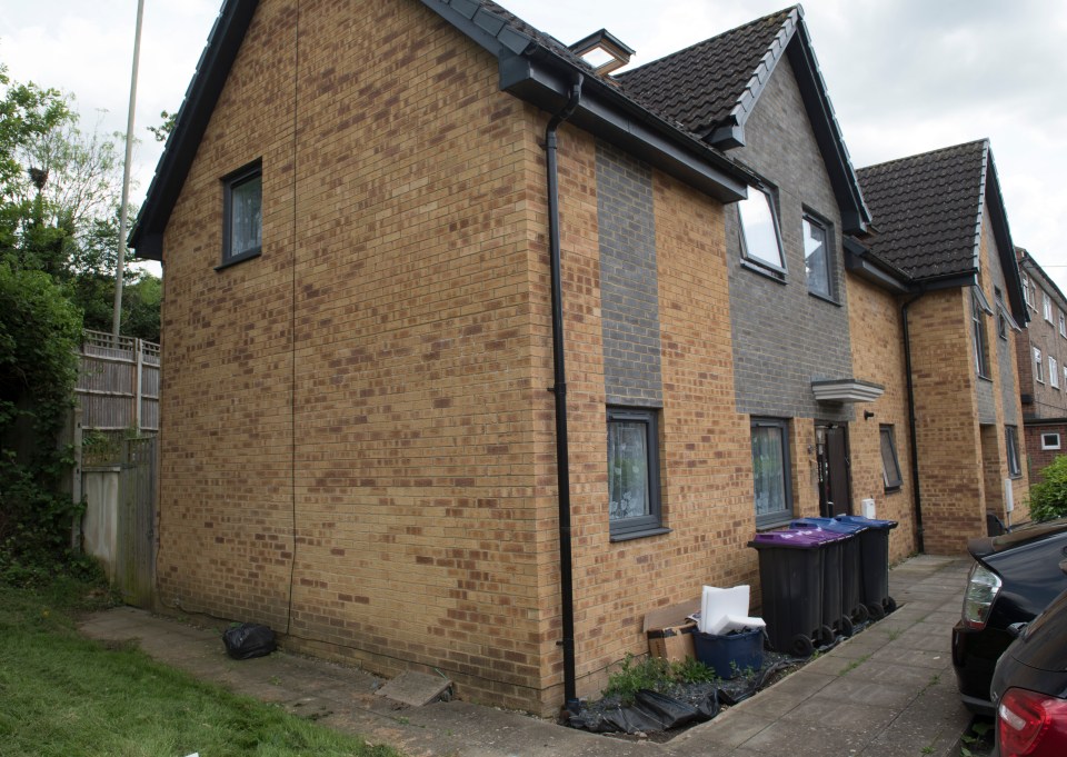 The three-bed council home is full of sewage