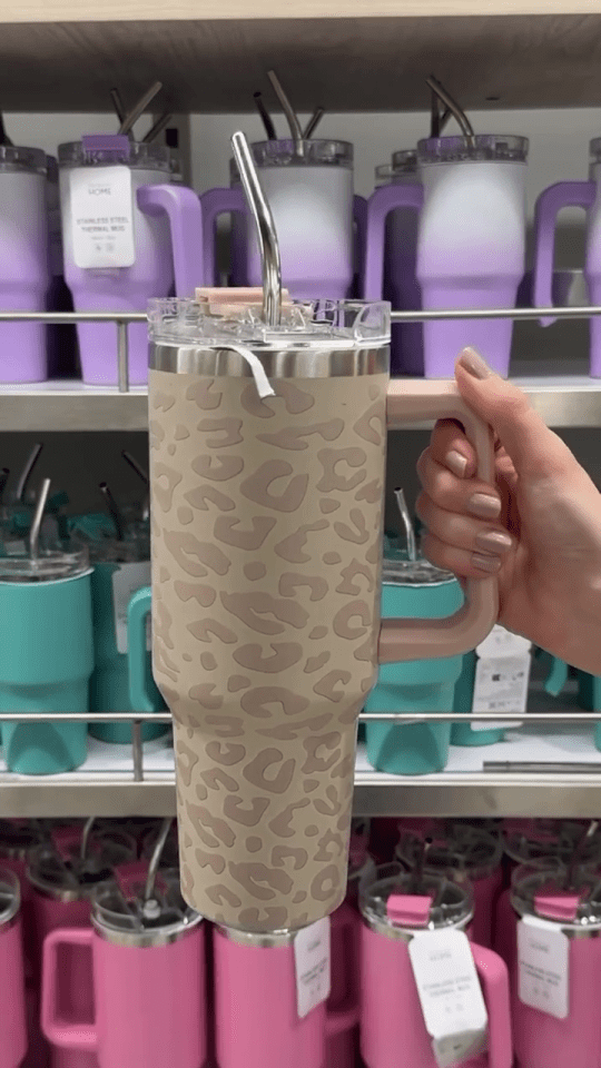 There’s also a quirkier cup for leopard print lovers