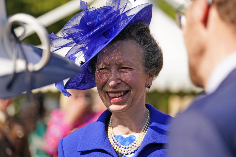 Also on the Palace lawns was Princess Anne