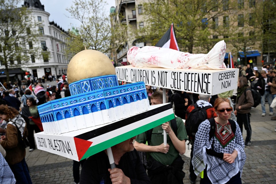 Thousands of protesters lined the streets of Malmo