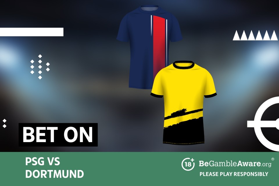 Bet on PSG vs Borussia Dortmund. 18+ BeGambleAware.org - Please play responsibly.