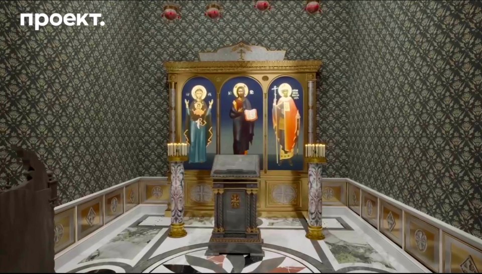 The church includes an icon which shows canonised Prince Vladimir the Great (first from the right)