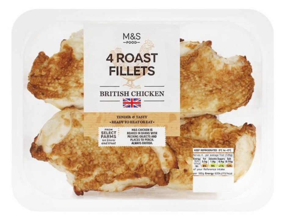 M&S has recalled four poultry products including this roast chicken pack